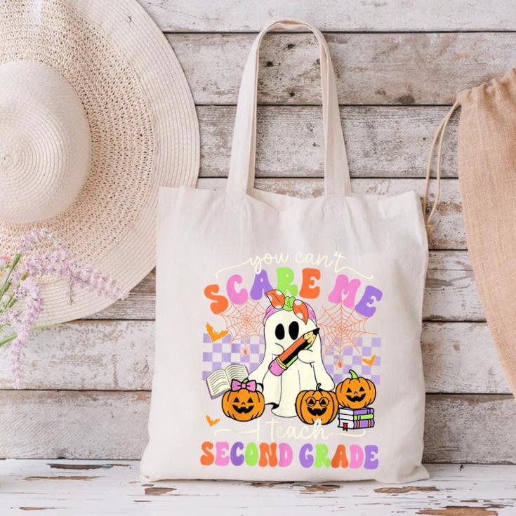 Halloween Teacher You Can't Scare Me I Teach Second Grade Canvas Tote Bag, gift for family, gift for coworker