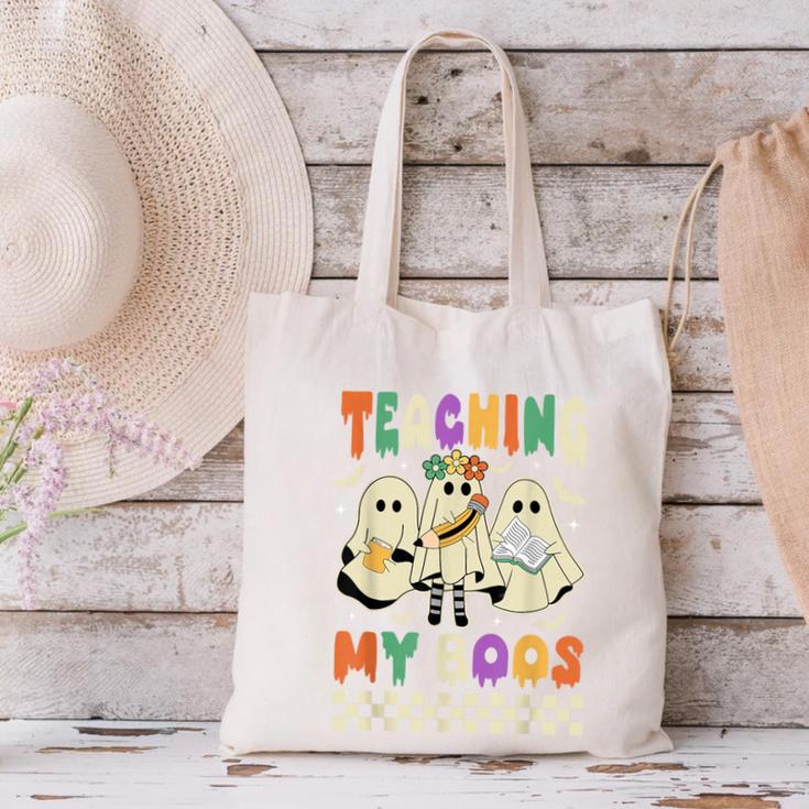 Halloween Teaching My Boos Cute Ghost Teacher Life Costume Canvas Tote Bag, gift for family, gift for coworker Halloween Teaching My Boos Cute Ghost Teacher Life Costume Canvas Tote Bag, gift for family, gift for coworker