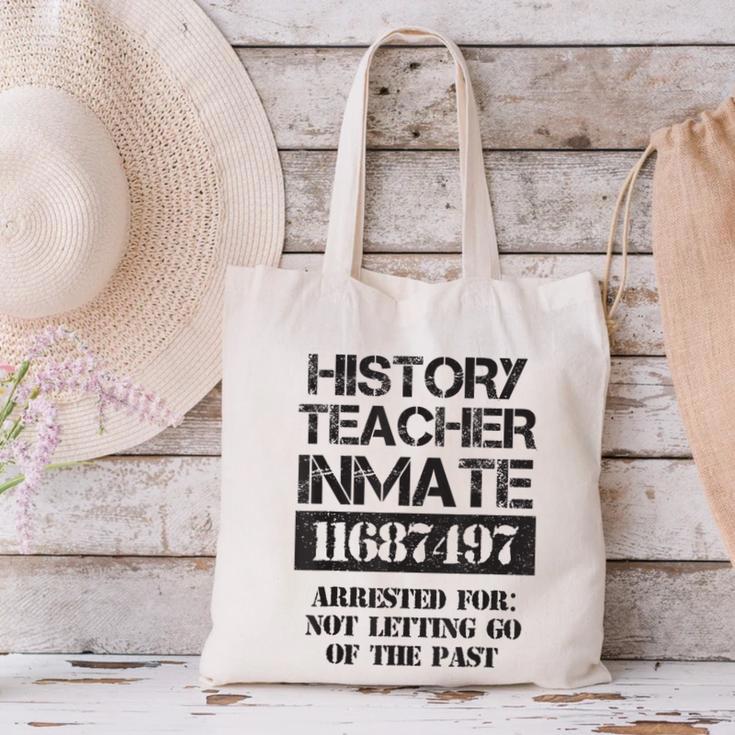 Halloween History Teacher Prisoner Costume Canvas Tote Bag, History Teacher Tote Bags, gift for family, gift for coworker Halloween History Teacher Prisoner Costume Canvas Tote Bag, History Teacher Tote Bags, gift for family, gift for coworker