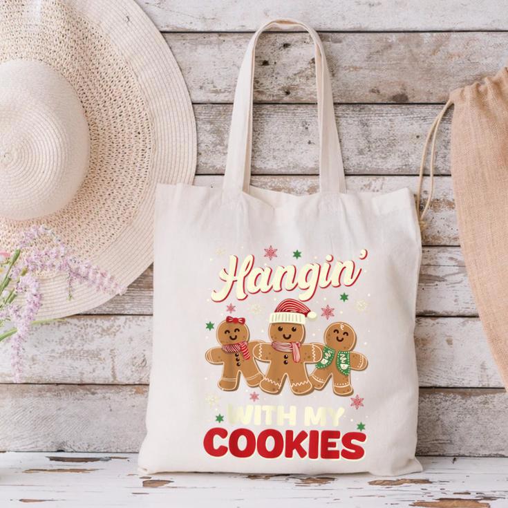 Hangin With My Cookies Gingerbread Man Xmas Teacher Canvas Tote Bag, gift for family, gift for coworker Hangin With My Cookies Gingerbread Man Xmas Teacher Canvas Tote Bag, gift for family, gift for coworker