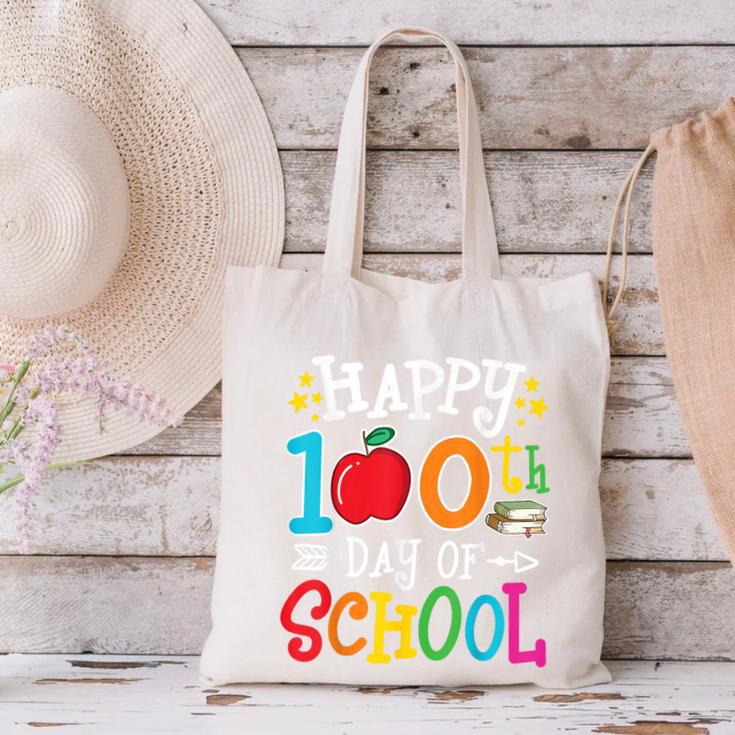 Happy 100th Day Of School Teachers 100 Days Of School Kids Canvas Tote Bag, gift for family, gift for coworker Happy 100th Day Of School Teachers 100 Days Of School Kids Canvas Tote Bag, gift for family, gift for coworker