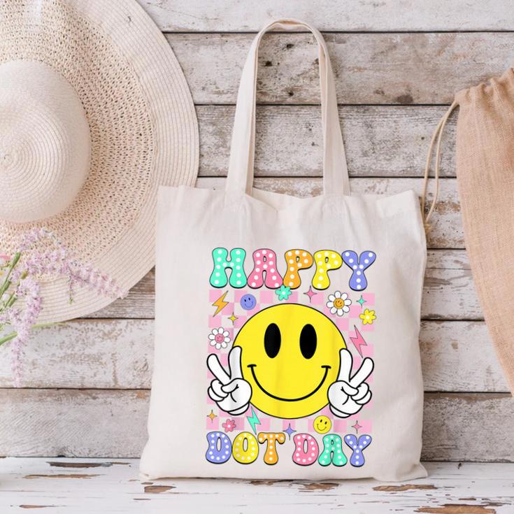 Happy Dot Day Shirts Teacher Student Girls Kids Smile Face Canvas Tote Bag, gift for family, gift for coworker Happy Dot Day Shirts Teacher Student Girls Kids Smile Face Canvas Tote Bag, gift for family, gift for coworker