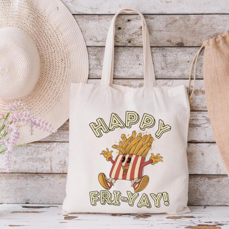 Happy Fri Yay Retro French Fries Friday Lovers Fun Teacher Canvas Tote Bag, gift for family, gift for coworker Happy Fri Yay Retro French Fries Friday Lovers Fun Teacher Canvas Tote Bag, gift for family, gift for coworker