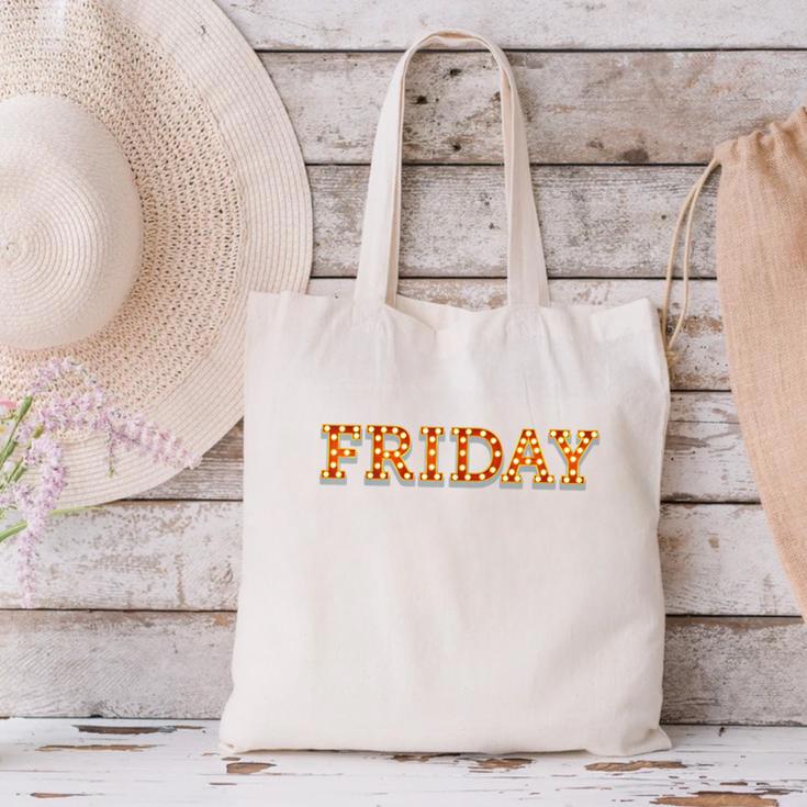 Happy Friday Love Fridays Fun Teacher For Men Women Canvas Tote Bag, gift for family, gift for coworker