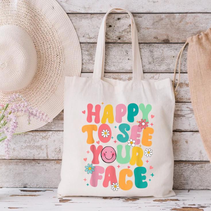 Happy To See Your Face Teacher Disco Ball Back To School Canvas Tote Bag, gift for family, gift for coworker Happy To See Your Face Teacher Disco Ball Back To School Canvas Tote Bag, gift for family, gift for coworker