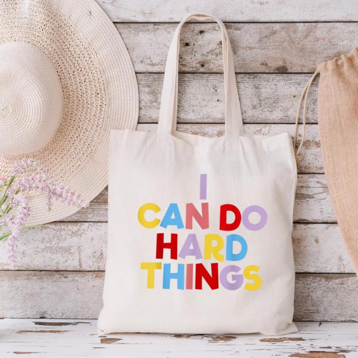 I Can Do Hard Things Teacher Inspiration Do Hard Things Canvas Tote Bag, gift for family, gift for coworker I Can Do Hard Things Teacher Inspiration Do Hard Things Canvas Tote Bag, gift for family, gift for coworker