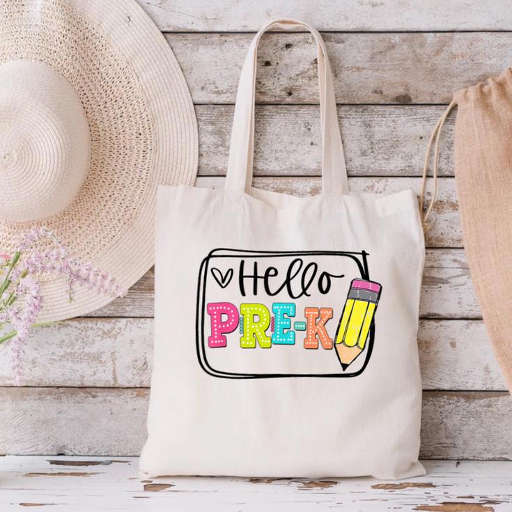 Hello Pre-K Team Preschool Teacher Kids Back To School Canvas Tote Bag, gift for family, gift for coworker Hello Pre-K Team Preschool Teacher Kids Back To School Canvas Tote Bag, gift for family, gift for coworker
