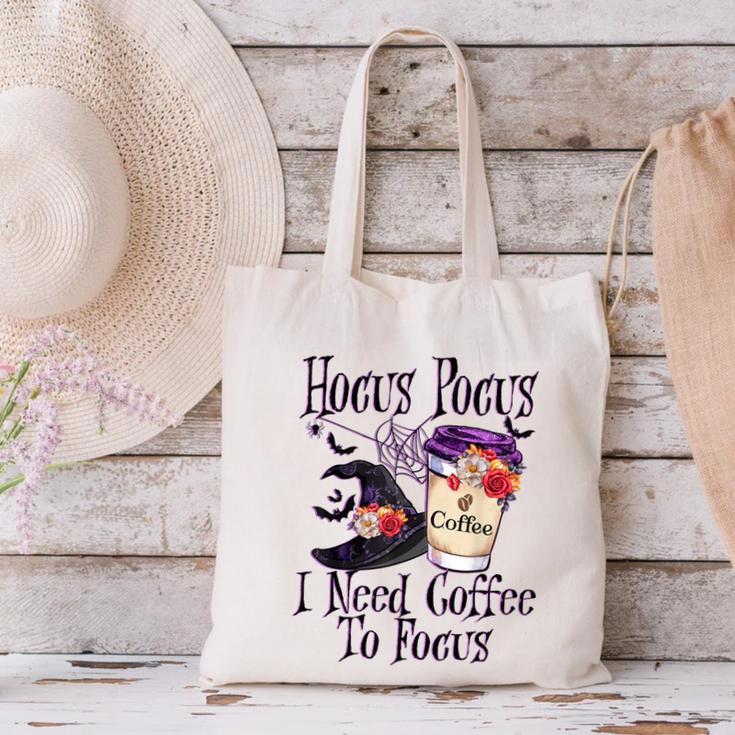 Hocus Pocus I Need Coffee To Focus Halloween Teacher Canvas Tote Bag, gift for family, gift for coworker Hocus Pocus I Need Coffee To Focus Halloween Teacher Canvas Tote Bag, gift for family, gift for coworker