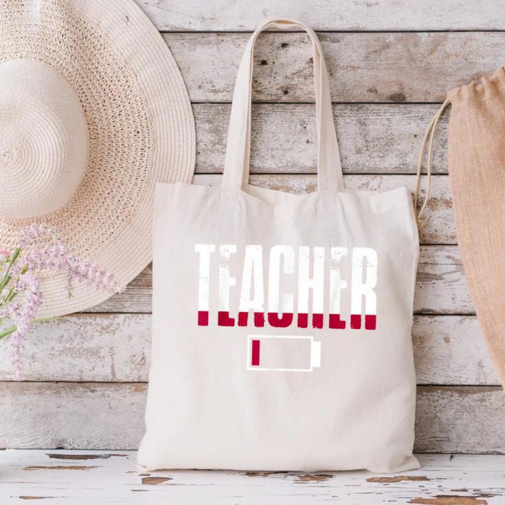 Humor Teacher Empty Battery Power Men Women Canvas Tote Bag, gift for family, gift for coworker Humor Teacher Empty Battery Power Men Women Canvas Tote Bag, gift for family, gift for coworker