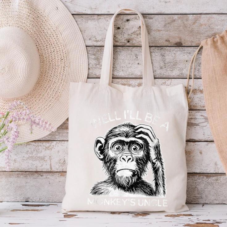 Well I'Ll Be a Monkey's Uncle Teacher And Student Canvas Tote Bag, gift for family, gift for coworker Well I'Ll Be a Monkey's Uncle Teacher And Student Canvas Tote Bag, gift for family, gift for coworker
