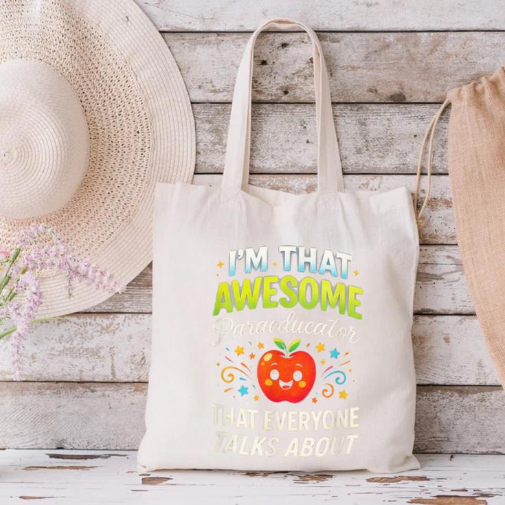 I'm That Awesome Paraeducator Teacher Canvas Tote Bag, gift for family, gift for coworker