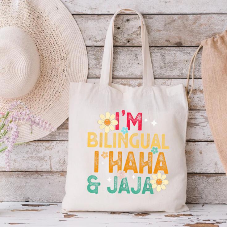 I’m Bilingual I Haha And Jaja Spanish Teacher Bilingual For Men Women Girls Kids Canvas Tote Bag, gift for family, gift for coworker
