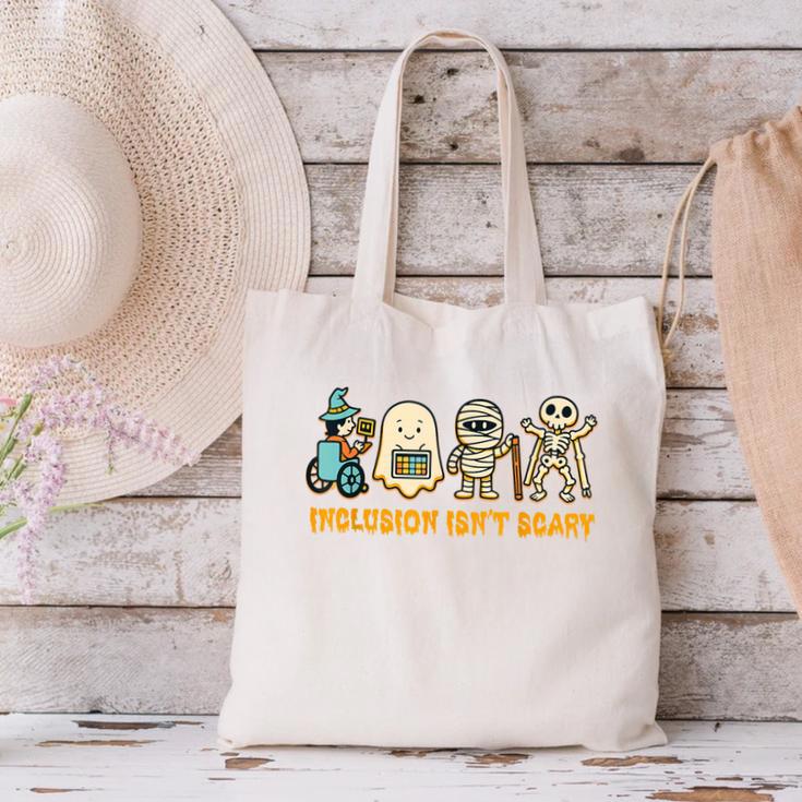 Inclusion Isn't Scary Halloween Sped Teacher Women Men Canvas Tote Bag, gift for family, gift for coworker Inclusion Isn't Scary Halloween Sped Teacher Women Men Canvas Tote Bag, gift for family, gift for coworker