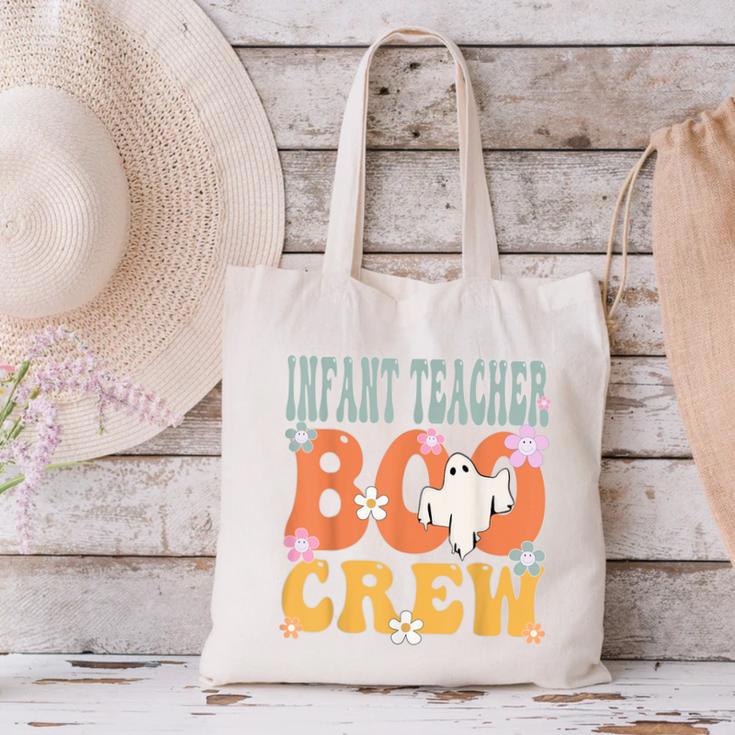 Infant Teacher Boo Crew Ghost Groovy Halloween For Women Canvas Tote Bag, Groovy Teacher Tote Bags, gift for family, gift for coworker Infant Teacher Boo Crew Ghost Groovy Halloween For Women Canvas Tote Bag, Groovy Teacher Tote Bags, gift for family, gift for coworker