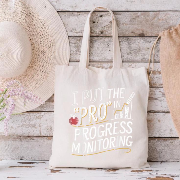 Intervention Teacher Progress Monitoring Intervention Canvas Tote Bag, gift for family, gift for coworker Intervention Teacher Progress Monitoring Intervention Canvas Tote Bag, gift for family, gift for coworker