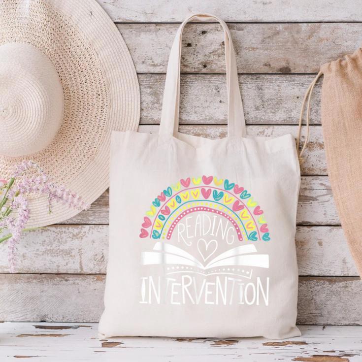 Intervention Teacher Reading Intervention Canvas Tote Bag, gift for family, gift for coworker Intervention Teacher Reading Intervention Canvas Tote Bag, gift for family, gift for coworker