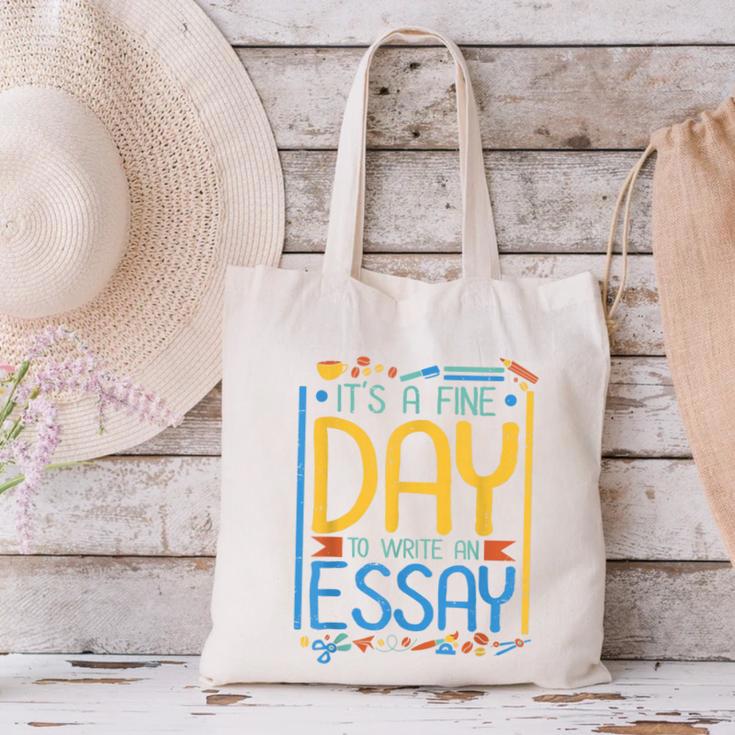 It's A Fine Day To Write An Essay Class English Teacher Canvas Tote Bag, English Teacher Tote Bags, gift for family, gift for coworker It's A Fine Day To Write An Essay Class English Teacher Canvas Tote Bag, English Teacher Tote Bags, gift for family, gift for coworker