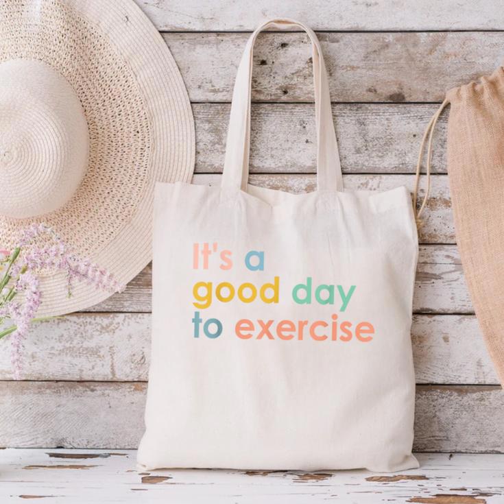 It's A Good Day To Exercise PE Teacher Gym Exercise For Men Women Canvas Tote Bag, Pe Teacher Tote Bags, gift for family, gift for coworker It's A Good Day To Exercise PE Teacher Gym Exercise For Men Women Canvas Tote Bag, Pe Teacher Tote Bags, gift for family, gift for coworker