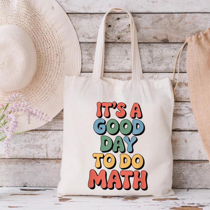 It's A Good Day To Do Math Retro Math Teacher Student Canvas Tote Bag, gift for family, gift for coworker It's A Good Day To Do Math Retro Math Teacher Student Canvas Tote Bag, gift for family, gift for coworker