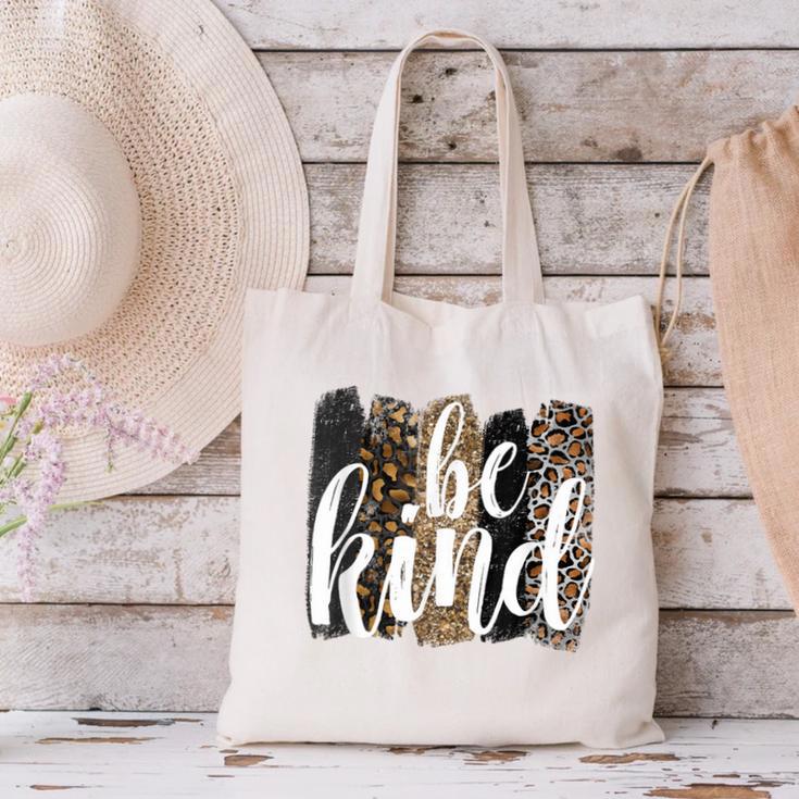 Be Kind Women Inspirational Teacher Animal Print Canvas Tote Bag, gift for family, gift for coworker Be Kind Women Inspirational Teacher Animal Print Canvas Tote Bag, gift for family, gift for coworker