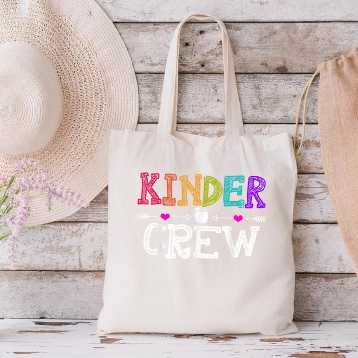 Kinder Crew Kindergarten Teacher 1st Day Of School Canvas Tote Bag, gift for family, gift for coworker Kinder Crew Kindergarten Teacher 1st Day Of School Canvas Tote Bag, gift for family, gift for coworker