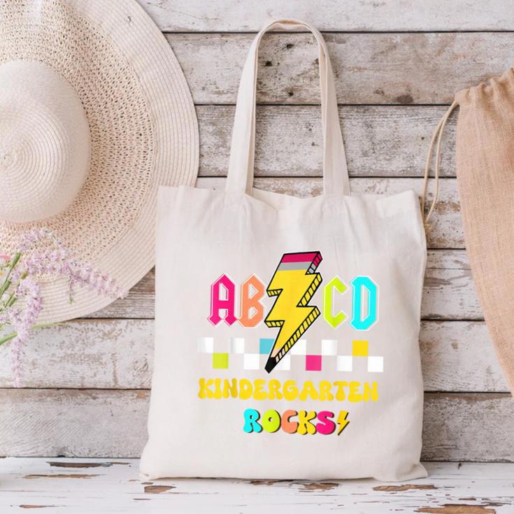 Kindergarten ABCD Rocks Teacher Student Back To School Canvas Tote Bag, gift for family, gift for coworker