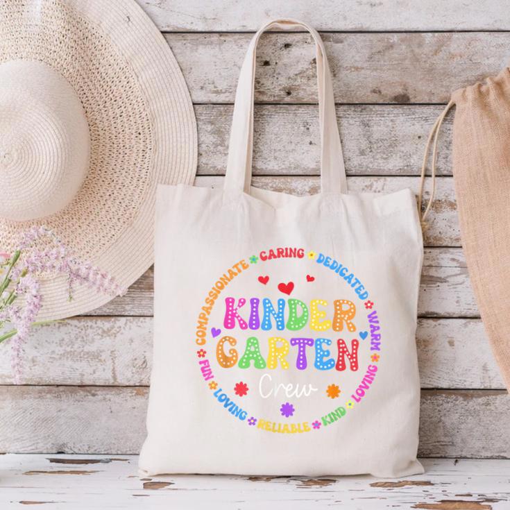 Kindergarten Crew Funy Back To School Teachers Kids Students Canvas Tote Bag, gift for family, gift for coworker Kindergarten Crew Funy Back To School Teachers Kids Students Canvas Tote Bag, gift for family, gift for coworker