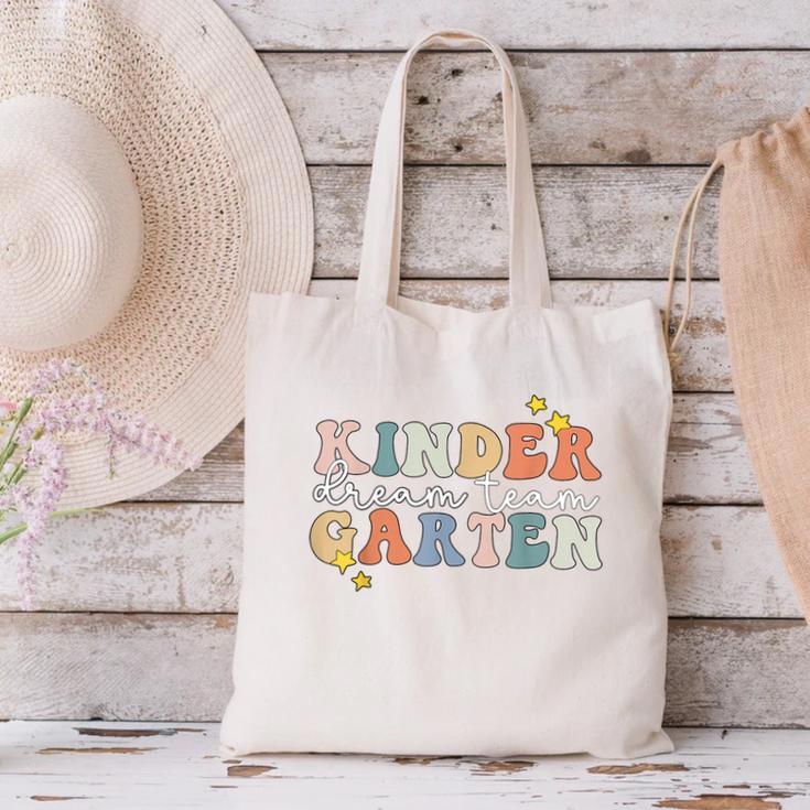 Kindergarten Dream Team Teacher Back To School Canvas Tote Bag, gift for family, gift for coworker Kindergarten Dream Team Teacher Back To School Canvas Tote Bag, gift for family, gift for coworker