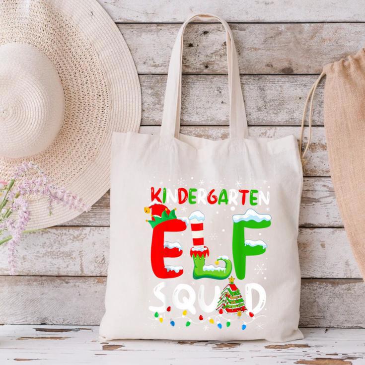 Kindergarten ELF Squad Christmas ELF Student Teacher Men Women Kids Canvas Tote Bag, gift for family, gift for coworker Kindergarten ELF Squad Christmas ELF Student Teacher Men Women Kids Canvas Tote Bag, gift for family, gift for coworker