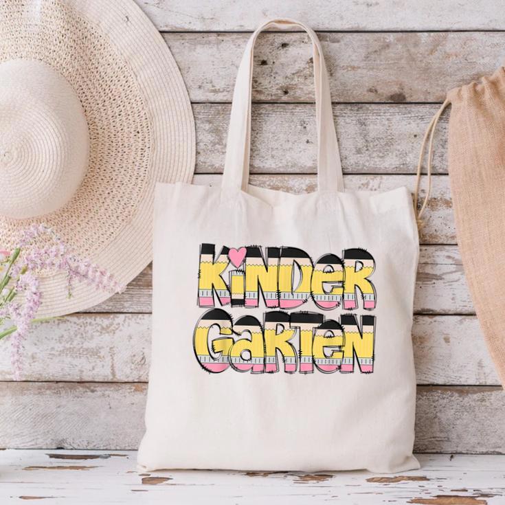 Kindergarten Pencil First Day Of School Teacher Toddler Kids Canvas Tote Bag, gift for family, gift for coworker