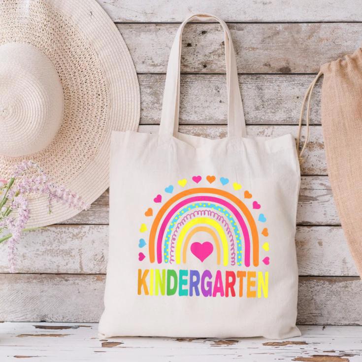 Kindergarten Rainbow Girls Boys Teacher Team Kinder Squad Canvas Tote Bag, gift for family, gift for coworker Kindergarten Rainbow Girls Boys Teacher Team Kinder Squad Canvas Tote Bag, gift for family, gift for coworker
