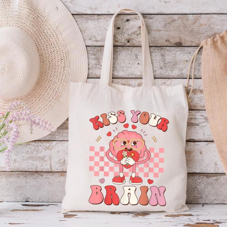 Kiss Your Brain Valentines Test Day Teacher Squad Kids Canvas Tote Bag, gift for family, gift for coworker Kiss Your Brain Valentines Test Day Teacher Squad Kids Canvas Tote Bag, gift for family, gift for coworker
