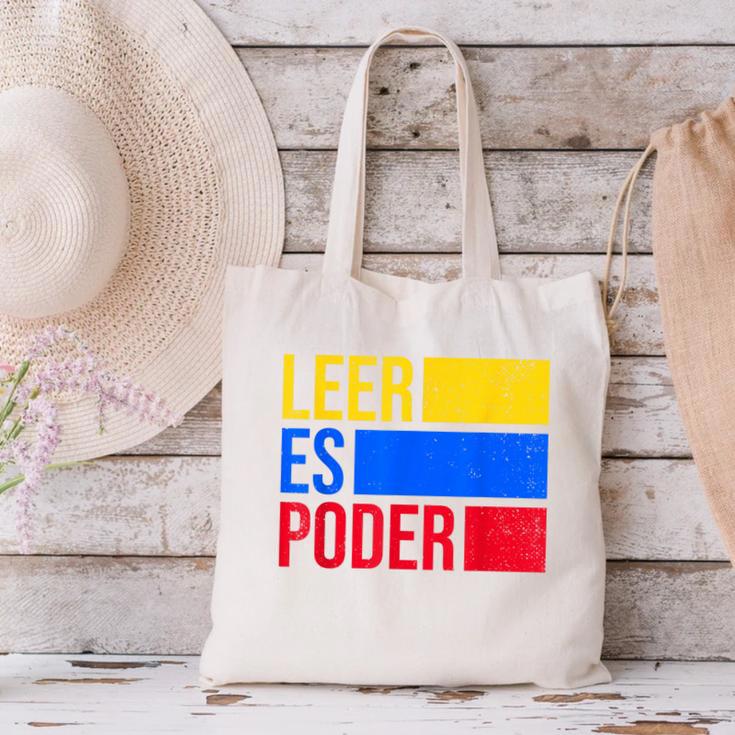 Leer Es Poder Colombian Spanish Teacher Maestra Colombia Canvas Tote Bag, gift for family, gift for coworker Leer Es Poder Colombian Spanish Teacher Maestra Colombia Canvas Tote Bag, gift for family, gift for coworker