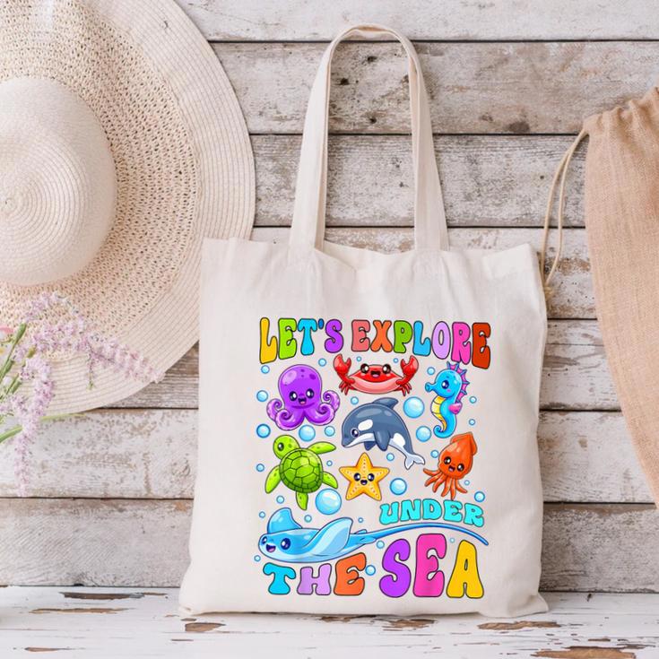 Let's Explore Under The Sea Back To School Student Teacher Canvas Tote Bag, gift for family, gift for coworker Let's Explore Under The Sea Back To School Student Teacher Canvas Tote Bag, gift for family, gift for coworker