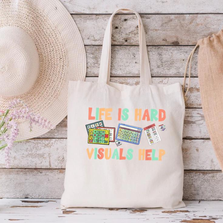 Life Is Hard Visuals Help Special Education SPED Teacher Canvas Tote Bag, gift for family, gift for coworker Life Is Hard Visuals Help Special Education SPED Teacher Canvas Tote Bag, gift for family, gift for coworker