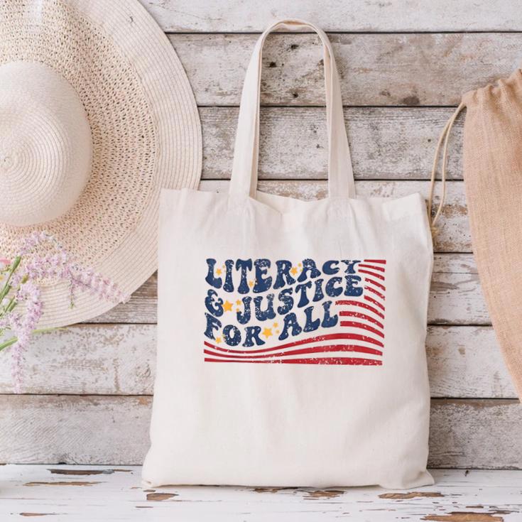Literacy Justice For All Teacher Canvas Tote Bag, gift for family, gift for coworker Literacy Justice For All Teacher Canvas Tote Bag, gift for family, gift for coworker