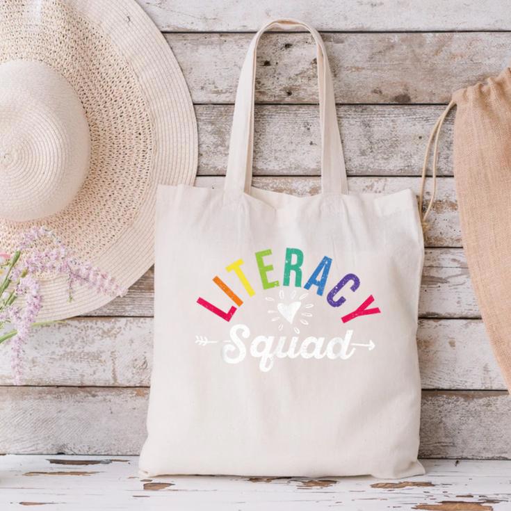 Literacy Squad Reading Teacher Interventionist Specialist Canvas Tote Bag, gift for family, gift for coworker Literacy Squad Reading Teacher Interventionist Specialist Canvas Tote Bag, gift for family, gift for coworker