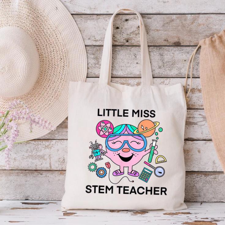 Little Miss Stem Teacher Canvas Tote Bag, gift for family, gift for coworker Little Miss Stem Teacher Canvas Tote Bag, gift for family, gift for coworker