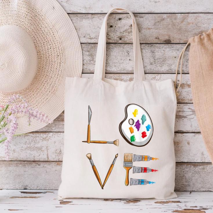 Love Art For Artist Art Teacher Canvas Tote Bag, gift for family, gift for coworker Love Art For Artist Art Teacher Canvas Tote Bag, gift for family, gift for coworker