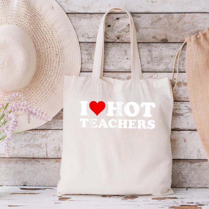 I Love Hot Teachers Canvas Tote Bag, gift for family, gift for coworker I Love Hot Teachers Canvas Tote Bag, gift for family, gift for coworker