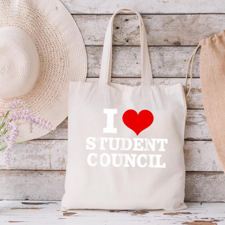 I Love Student Council Student Teacher Canvas Tote Bag, gift for family, gift for coworker I Love Student Council Student Teacher Canvas Tote Bag, gift for family, gift for coworker