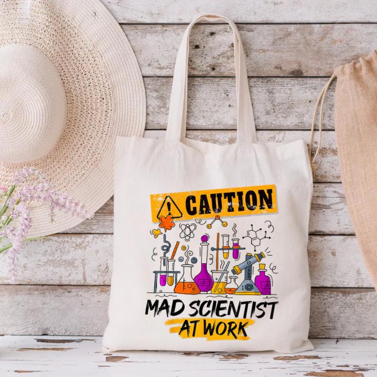 Mad Scientist Halloween Costume Science Teacher Canvas Tote Bag, Science Teacher Tote Bags, gift for family, gift for coworker