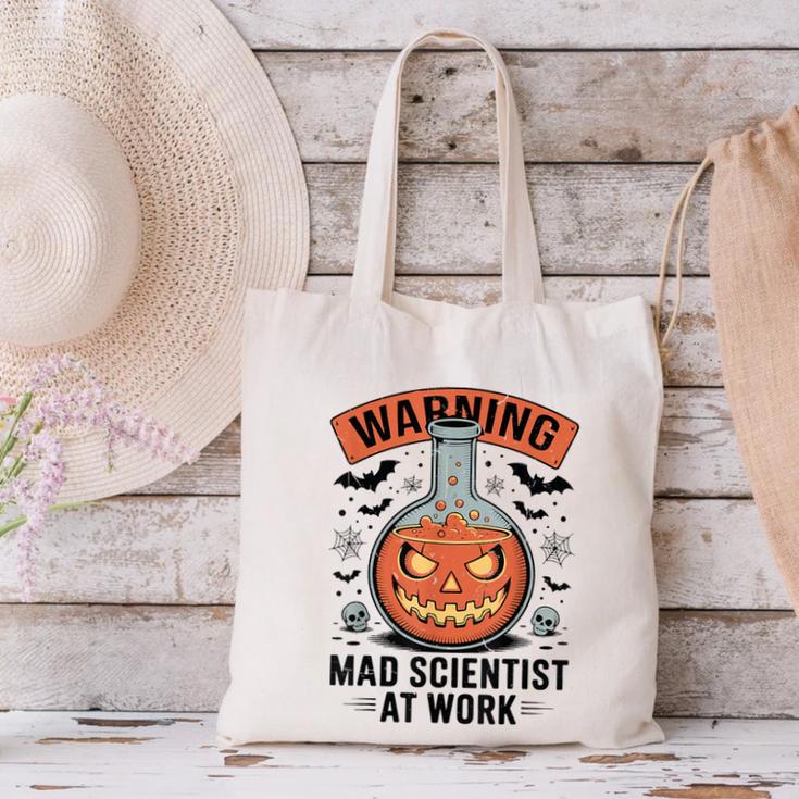 Mad Scientist Pumpkin Science Teacher Halloween Costume Kids Canvas Tote Bag, Science Teacher Tote Bags, gift for family, gift for coworker