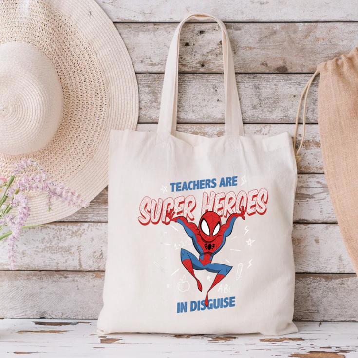 Marvel Spider-Man Teachers Are Super Heroes Canvas Tote Bag, gift for family, gift for coworker Marvel Spider-Man Teachers Are Super Heroes Canvas Tote Bag, gift for family, gift for coworker