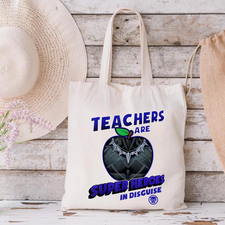 Marvel Teachers Are Super Heroes In Disguise Panther Canvas Tote Bag, gift for family, gift for coworker