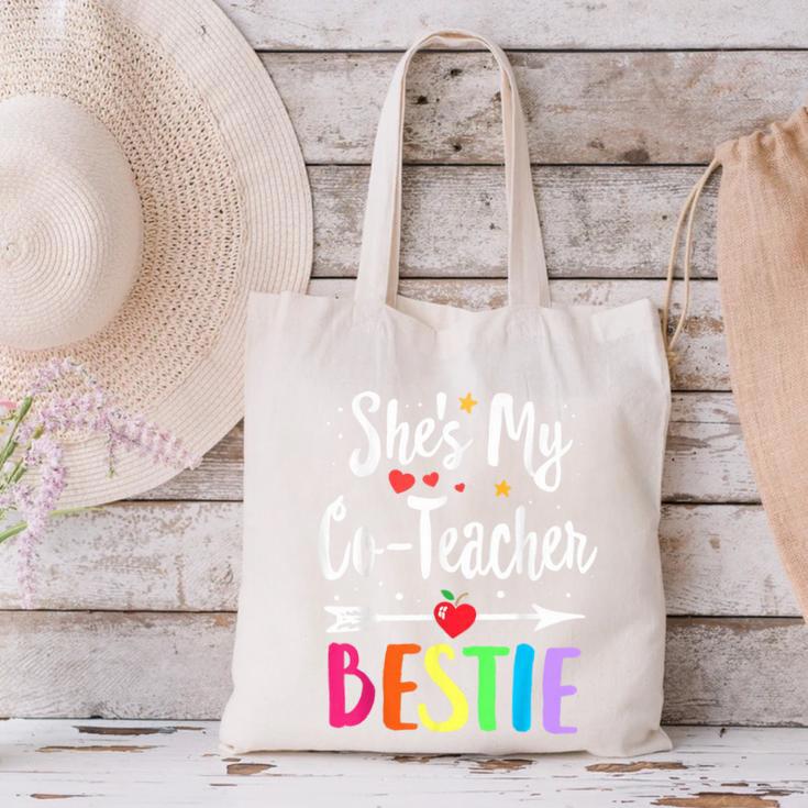Matching Co-Teacher Best Friend She's My Bestie Work Team Canvas Tote Bag, gift for family, gift for coworker Matching Co-Teacher Best Friend She's My Bestie Work Team Canvas Tote Bag, gift for family, gift for coworker