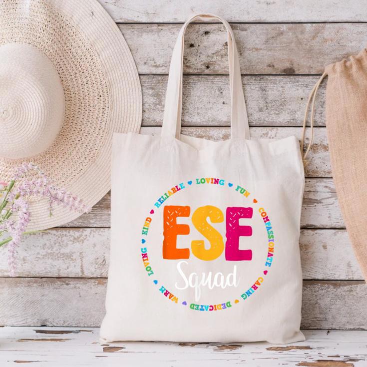 Matching ESE Squad First Last Day Team Teacher Student Tribe Canvas Tote Bag, gift for family, gift for coworker Matching ESE Squad First Last Day Team Teacher Student Tribe Canvas Tote Bag, gift for family, gift for coworker