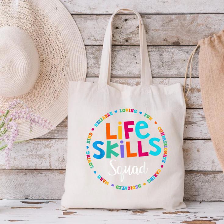 Matching Life Skills Squad Teacher Special Ed SPED Team Crew Canvas Tote Bag, gift for family, gift for coworker