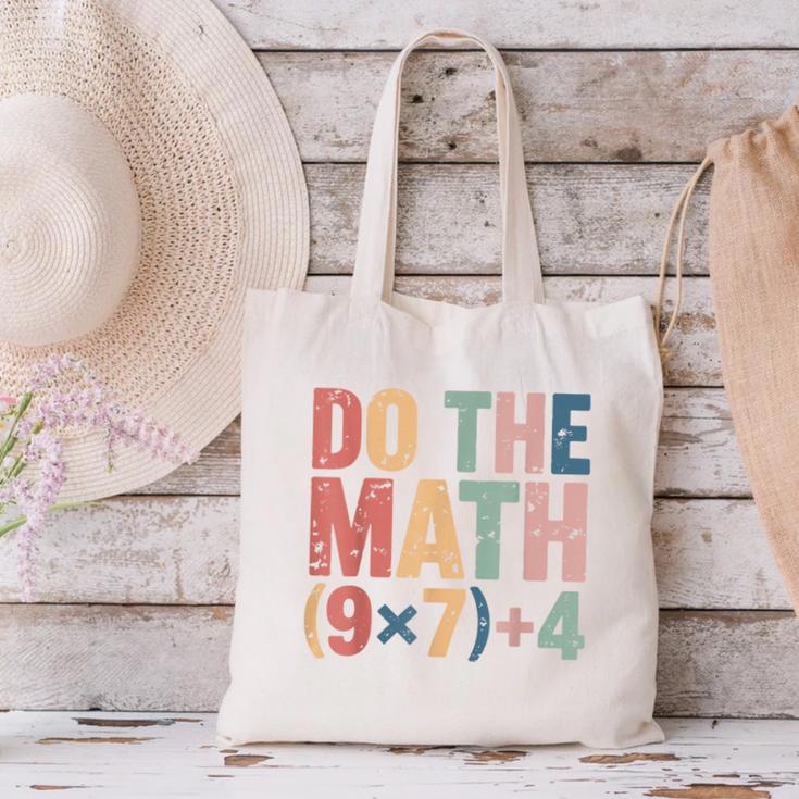 Do The Math 67 Meme Six Seven Teacher Canvas Tote Bag, gift for family, gift for coworker