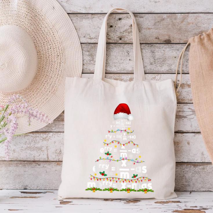 Math Equation Merry Xmas Season Teacher Christmas Tree Canvas Tote Bag, gift for family, gift for coworker Math Equation Merry Xmas Season Teacher Christmas Tree Canvas Tote Bag, gift for family, gift for coworker